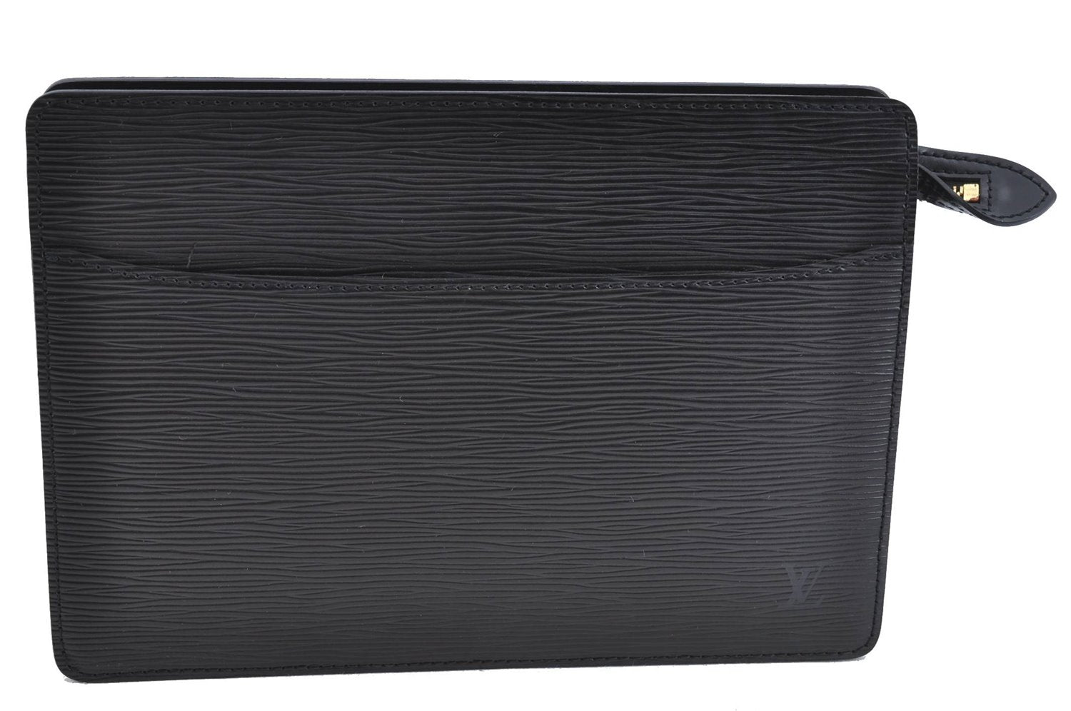 Authentic Louis Vuitton Epi Pochette Homme Clutch Bag Black M52522 LV H9348