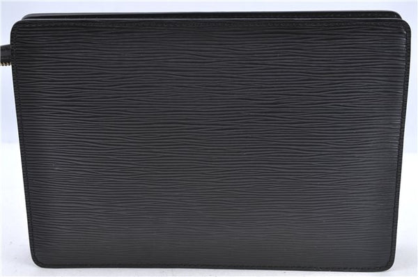 Authentic Louis Vuitton Epi Pochette Homme Clutch Bag Black M52522 LV H9348