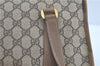 Authentic GUCCI Web Sherry Line Hand Bag Purse GG PVC Leather Brown Junk H9362