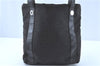 Authentic BVLGARI Logomania Tote Shoulder Bag Canvas Leather Black H9365