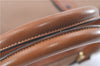 Authentic CELINE Hand Boston Bag Nylon Leather Beige Brown H9366