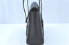 Authentic BURBERRY Leather Shoulder Tote Bag Black H9367