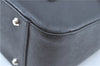 Authentic BURBERRY Leather Shoulder Tote Bag Black H9367