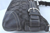 Authentic COACH Signature Shoulder Cross Bag Canvas Leather F07077 Black H9374