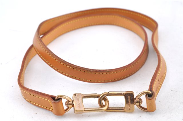 Authentic Louis Vuitton Leather Shoulder Strap Beige 39.4