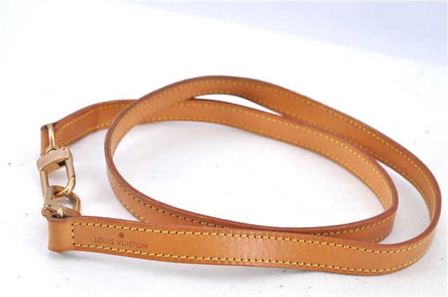 Authentic Louis Vuitton Leather Shoulder Strap Beige 39.4