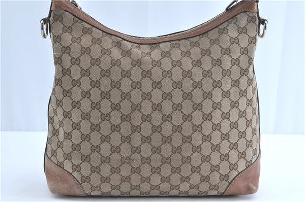 Auth GUCCI Twins 2Way Shoulder Hand Bag GG Canvas Leather 326514 Brown H9378