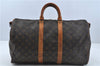 Auth Louis Vuitton Monogram Keepall Bandouliere 45 Boston Bag M41418 LV H9379