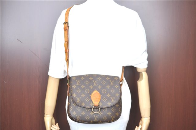 Auth Louis Vuitton Monogram Saint Cloud GM Shoulder Cross Bag M51242 LV H9381