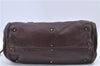 Authentic Chloe Paddington Leather Shoulder Hand Bag Brown H9383