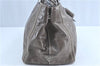 Authentic PRADA Leather Hand Tote Gray H9385