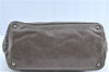 Authentic PRADA Leather Hand Tote Gray H9385