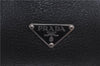 Authentic PRADA Canvas Leather Shoulder Boston Bag BL0187 Black H9391