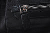 Authentic PRADA Canvas Leather Shoulder Boston Bag BL0187 Black H9391