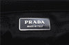 Authentic PRADA Canvas Leather Shoulder Boston Bag BL0187 Black H9391