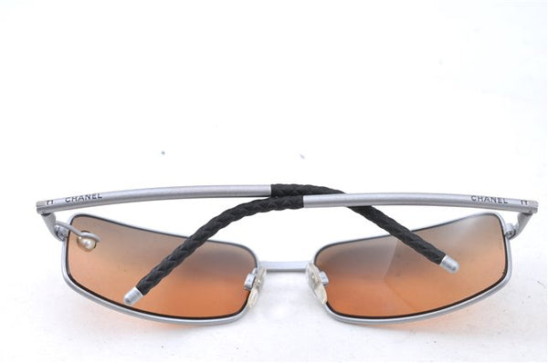 Auth CHANEL Sunglasses CC Logos CoCo Mark Plastic 4075H Brown Silver Box H9395