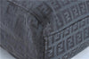 Authentic FENDI Zucchino Shoulder Tote Bag Canvas Leather Black H9401