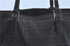 Authentic FENDI Zucchino Shoulder Tote Bag Canvas Leather Black H9401