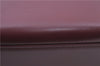 Authentic BURBERRY Vintage Leather Hand Bag Purse Bordeaux Red H9406