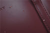 Authentic BURBERRY Vintage Leather Hand Bag Purse Bordeaux Red H9406