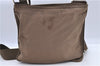 Auth PRADA Nylon Leather Shoulder Cross Body Bag Purse BT0420 Brown Khaki H9408