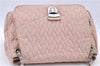 Authentic PRADA Nylon Chain Shoulder Bag Purse BR4612 Light Pink H9409