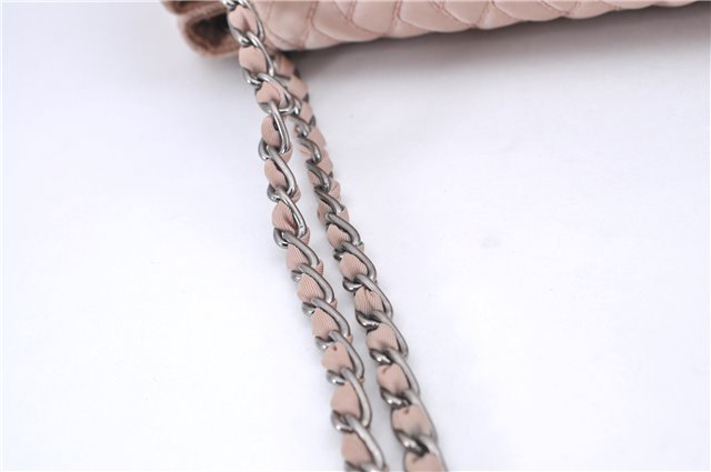 Authentic PRADA Nylon Chain Shoulder Bag Purse BR4612 Light Pink H9409