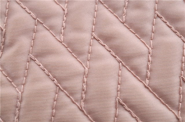 Authentic PRADA Nylon Chain Shoulder Bag Purse BR4612 Light Pink H9409