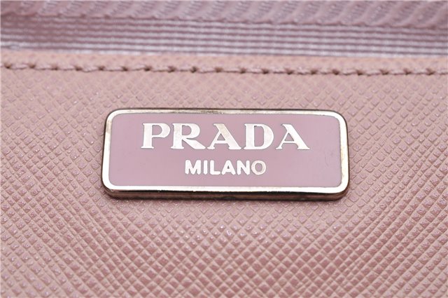 Authentic PRADA Nylon Chain Shoulder Bag Purse BR4612 Light Pink H9409