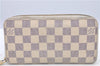 Authentic Louis Vuitton Damier Azur Zippy Wallet Long Purse N60019 LV H9410