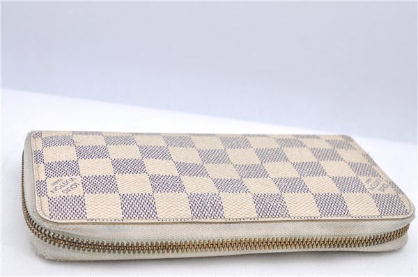 Authentic Louis Vuitton Damier Azur Zippy Wallet Long Purse N60019 LV H9410