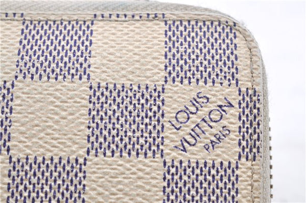 Authentic Louis Vuitton Damier Azur Zippy Wallet Long Purse N60019 LV H9410