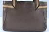 Authentic GUCCI Sherry Line Shoulder Tote Bag Leather 0021135 Brown H9411