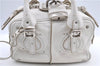 Authentic Chloe Paddington Leather Hand Bag Purse White H9414