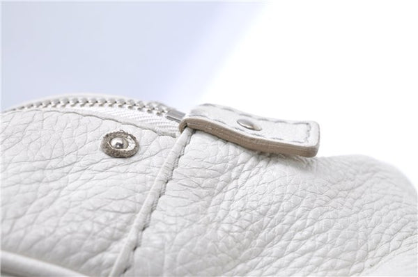 Authentic Chloe Paddington Leather Hand Bag Purse White H9414