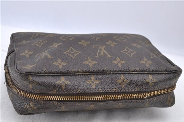 Auth Louis Vuitton Monogram Trousse Toilette 23 Clutch Hand Bag M47524 LV H9418