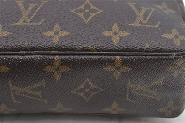 Auth Louis Vuitton Monogram Trousse Toilette 23 Clutch Hand Bag M47524 LV H9418