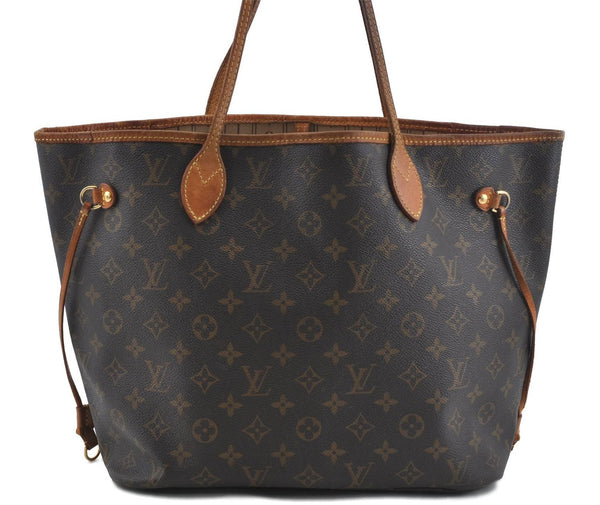 Authentic Louis Vuitton Monogram Neverfull MM Tote Bag M40156 LV H9419