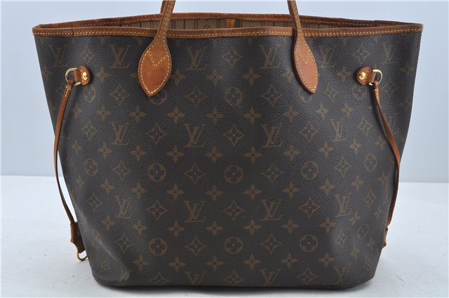 Authentic Louis Vuitton Monogram Neverfull MM Tote Bag M40156 LV H9419