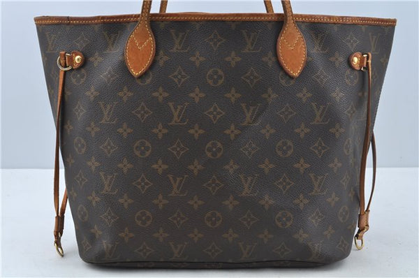 Authentic Louis Vuitton Monogram Neverfull MM Tote Bag M40156 LV H9419