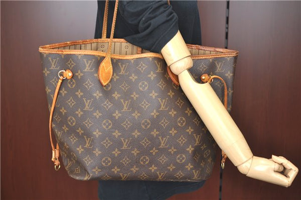 Authentic Louis Vuitton Monogram Neverfull MM Tote Bag M40156 LV H9419