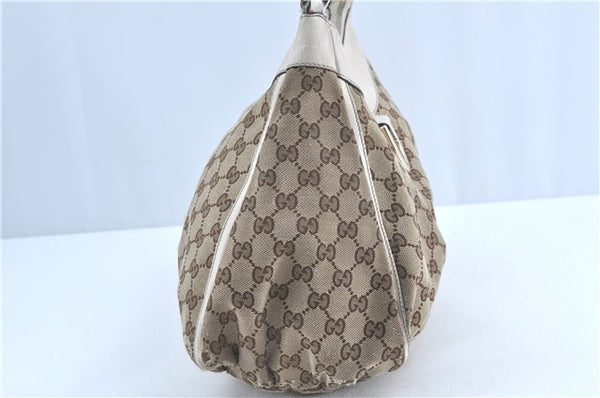 Authentic GUCCI Abbey Shoulder Hand Bag GG Canvas Leather 189833 Brown H9422