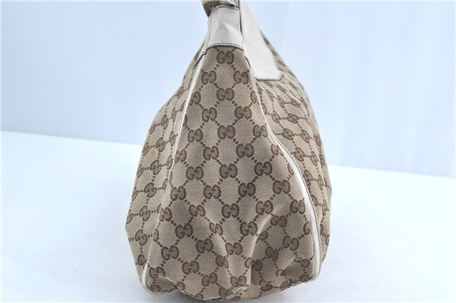 Authentic GUCCI Abbey Shoulder Hand Bag GG Canvas Leather 189833 Brown H9422
