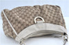 Authentic GUCCI Abbey Shoulder Hand Bag GG Canvas Leather 189833 Brown H9422
