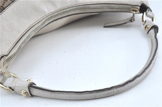 Authentic GUCCI Abbey Shoulder Hand Bag GG Canvas Leather 189833 Brown H9422