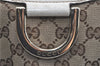 Authentic GUCCI Abbey Shoulder Hand Bag GG Canvas Leather 189833 Brown H9422