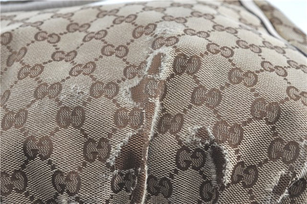 Authentic GUCCI Abbey Shoulder Hand Bag GG Canvas Leather 189833 Brown H9422