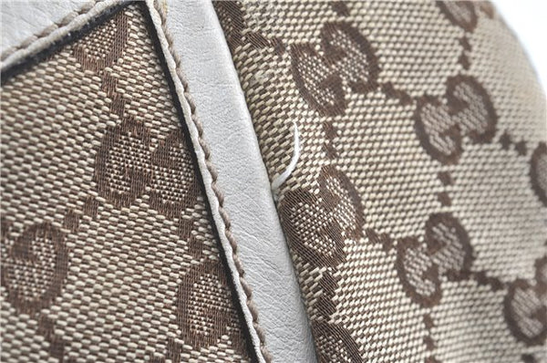 Authentic GUCCI Abbey Shoulder Hand Bag GG Canvas Leather 189833 Brown H9422