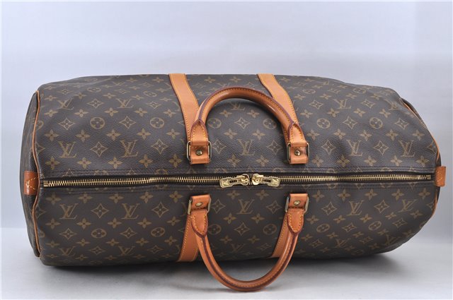 Authentic Louis Vuitton Monogram Keepall 55 Boston Bag M41424 LV H9425