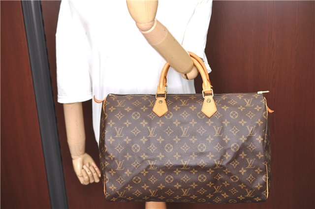 Authentic Louis Vuitton Monogram Speedy 40 Hand Bag M41522 LV H9427